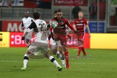 2. Bundesliga - Fußball - FC Ingolstadt 04 - SV Sandhausen - Karl, Markus (23 SV) und Darío Lezcano (11, FCI)