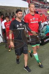 2. BL - Saison 2017/2018 - FC Ingolstadt 04 - SSV Jahn Regensburg - Orjan Nyland (#1 Torwart FCI) Ovid Hajou (Co-Trainer FCI) beim warm machen - Foto: Meyer Jürgen