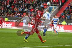 2. BL - Saison 2017/2018 - FC Ingolstadt 04 - MSV Duisburg - Dario Lezcano (#11 FCI) beim Kopfball - Foto: Meyer Jürgen