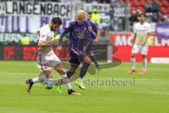 2. Bundesliga - Fußball - FC Ingolstadt 04 - FC Erzgebirge Aue - Christian Träsch (28, FCI) Bertram Sören (Aue 23)