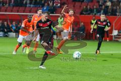 2. BL - Saison 2017/2018 - FC Ingolstadt 04 - SV Darmstadt 98 - Stefan Kutschke (#20 FCI) verwandelt den Elmeter zur 1:0 Führung - tor - jubel - Foto: Meyer Jürgen