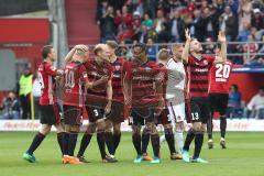 2. Bundesliga - Fußball - FC Ingolstadt 04 - 1. FC Nürnberg - Tor 1:0 Jubel Robert Leipertz (13, FCI) Marvin Matip (34, FCI) Sonny Kittel (10, FCI) Christian Träsch (28, FCI) Tobias Levels (3, FCI)