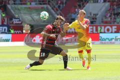 2. Bundesliga - Fußball - FC Ingolstadt 04 - 1. FC Union Berlin - Romain Brégerie (18, FCI) Hedlund Simon (Union 17)