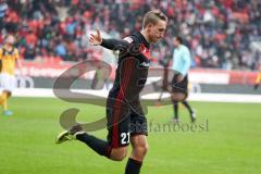 2. Bundesliga - Fußball - FC Ingolstadt 04 - Dynamo Dresden - Tobias Schröck (21, FCI) trifft zum 2:0 Tor Jubel