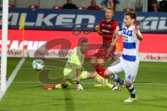 2. BL - Saison 2017/2018 - FC Ingolstadt 04 - MSV Duisburg - Hauke Wahl (#25 FCI) trifft zum 2:1 Führungstreffer - Mark Flekken Torwart (#1 Duisburg) - jubel  - Foto: Meyer Jürgen