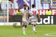 2. Bundesliga - Fußball - FC Ingolstadt 04 - FC Erzgebirge Aue - Tor Jubel Darío Lezcano (11, FCI) 1:2 Marvin Matip (34, FCI)