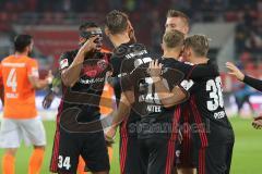 2. Bundesliga - Fußball - FC Ingolstadt 04 - SV Darmstadt 98 - Elfmeter Stefan Kutschke (20, FCI) Tor 1:0, Jubel Marvin Matip (34, FCI) Sonny Kittel (10, FCI) Thomas Pledl (30, FCI)