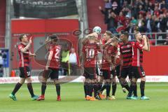 2. Bundesliga - Fußball - FC Ingolstadt 04 - 1. FC Nürnberg - Tor 1:0 Jubel Robert Leipertz (13, FCI) Marvin Matip (34, FCI) Sonny Kittel (10, FCI) Christian Träsch (28, FCI)