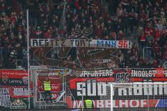 2. BL - Saison 2017/2018 - FC Ingolstadt 04 - VFL Bochum - Spruchband - Choreo - Banner - Südkurve - Fanblock - Foto: Meyer Jürgen