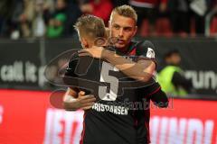 2. Bundesliga - Fußball - FC Ingolstadt 04 - SV Darmstadt 98 - 3:0 - Jubel Max Christiansen (5, FCI) Hauke Wahl (25, FCI)