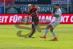 2. BL - Saison 2017/2018 - FC Ingolstadt 04 - Arminia Bielefeld - Tobias Levels (#3 FCI) - Keanu Staude (#32 Bielefeld) - Foto: Meyer Jürgen