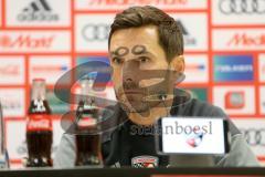 2. BL - Saison 2017/2018 - FC Ingolstadt 04 - MSV Duisburg - Stefan Leitl (Trainer FCI) bei der Pressekonferenz - Foto: Meyer Jürgen