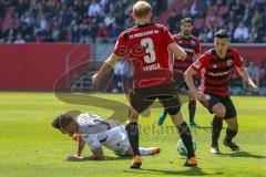 2. BL - Saison 2017/2018 - FC Ingolstadt 04 - Arminia Bielefeld - Alfredo Morales (#6 FCI) - Tobias Levels (#3 FCI) - Foto: Meyer Jürgen