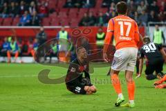 2. BL - Saison 2017/2018 - FC Ingolstadt 04 - SV Darmstadt 98 - Sonny Kittel (#10 FCI) wird im Strafraum gefoult, es gibt Elfmeter - Foto: Meyer Jürgen