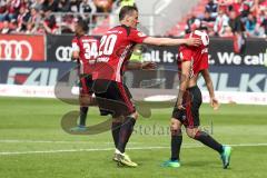 2. Bundesliga - Fußball - FC Ingolstadt 04 - 1. FC Nürnberg - verpasste Chance kopflos Almog Cohen (8, FCI) links Stefan Kutschke (20, FCI)