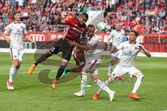 2. Bundesliga - Fußball - FC Ingolstadt 04 - 1. FC Nürnberg - Kopfball Duell zweikampf Darío Lezcano (11, FCI) Joss Almeida Santos Ewerton (4FCN) Ondřej Petrák (31 FCN)