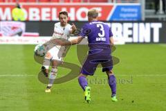 2. Bundesliga - Fußball - FC Ingolstadt 04 - FC Erzgebirge Aue - Thomas Pledl (30, FCI) Hertner Sebastian (Aue 3)