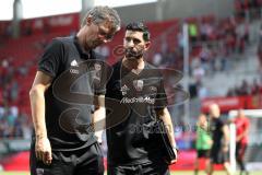 2. Bundesliga - Fußball - FC Ingolstadt 04 - 1. FC Union Berlin - 0:1 - Niederlage im ersten Spiel, hängende Köpfe Co-Trainer Michael Henke (FCI) Co-Trainer Ovid Hajou (FCI)