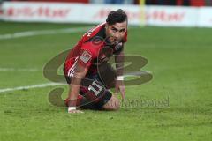 2. BL - Saison 2017/2018 - FC Ingolstadt 04 - Eintracht Braunschweig - Dario Lezcano (#11 FCI) am Boden - Foto: Meyer Jürgen