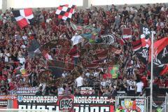 2. Bundesliga - Fußball - FC Ingolstadt 04 - 1. FC Union Berlin - 0:1 - Fans Fahnen Spruchband Jubel Sudtribüne