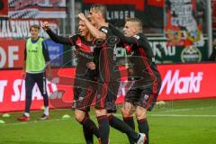 2. BL - Saison 2017/2018 - FC Ingolstadt 04 - SV Darmstadt 98 - Der 2:0 Führungstreffer von Sonny Kittel (#10 FCI) - jubel - tor - Stefan Kutschke (#20 FCI) - Max Christiansen (#5 FCI) - Foto: Meyer Jürgen