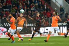 2. Bundesliga - Fußball - FC Ingolstadt 04 - SV Darmstadt 98 - mitt eThomas Pledl (30, FCI) Angriff, Aytac Sulu (4 Darmstadt) Kevin Großkreutz (19 Darmstadt) Hamit Altıntop (34 Darmstadt)