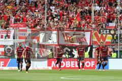 2. Bundesliga - Fußball - FC Ingolstadt 04 - 1. FC Union Berlin - 0:1 - Tor Jubel für Berlin 0:1 hängende Köpfe bei Ingolstadt Alfredo Morales (6, FCI) Almog Cohen (8, FCI) Tobias Schröck (21, FCI) Stefan Kutschke (20, FCI) Marvin Matip (34, FCI)