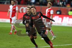 2. Bundesliga - Fußball - FC Ingolstadt 04 - Fortuna Düsseldorf - Tor Jubel Alfredo Morales (6, FCI) Thomas Pledl (30, FCI)