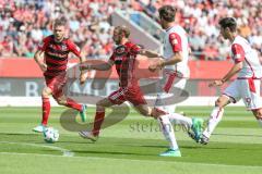 2. Bundesliga - Fußball - FC Ingolstadt 04 - 1. FC Kaiserslautern - Moritz Hartmann (9, FCI) Robert Leipertz (13, FCI)