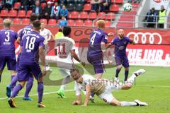 2. Bundesliga - Fußball - FC Ingolstadt 04 - FC Erzgebirge Aue - Stefan Kutschke (20, FCI) schreit am Boden