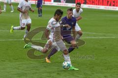 2. BL - Saison 2017/2018 - FC Ingolstadt 04 - FC Erzgebirge Aue - Dario Lezcano (#11 FCI) schiesst den 1:2 Anschlusstreffer - Foto: Meyer Jürgen