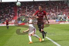 2. Bundesliga - Fußball - FC Ingolstadt 04 - 1. FC Nürnberg - Zweikampf Tim Leibold (23 FCN) Stefan Kutschke (20, FCI)