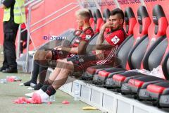 2. BL - Saison 2017/2018 - FC Ingolstadt 04 - 1. FC Union Berlin - Enttäuschte Gesichter nach der knappen Niederlage - Dario Lezcano (#11 FCI) - Alfredo Morales (#6 FCI) - Foto: Meyer Jürgen