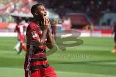 2. Bundesliga - Fußball - FC Ingolstadt 04 - 1. FC Kaiserslautern - Torchance Marvin Matip (34, FCI) schreit und ärgert sich, Jan-Ole Sievers Torwart (32 Kaiserslautern) hält,