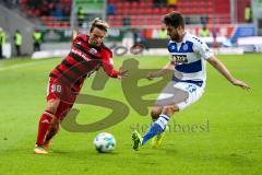 2. BL - Saison 2017/2018 - FC Ingolstadt 04 - MSV Duisburg - Thomas Pledl (#30 FCI) - Moritz Stoppelkamp (#33 Duisburg) - Foto: Meyer Jürgen