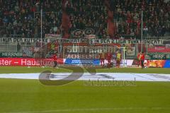 2. BL - Saison 2017/2018 - FC Ingolstadt 04 - VFL Bochum - Südkurve - Banner - Choreo - Spruchband - Fankurve - Foto: Meyer Jürgen