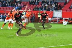 2. BL - Saison 2017/2018 - FC Ingolstadt 04 - SV Darmstadt 98 - Stefan Kutschke (#20 FCI) verwandelt den Elmeter zur 1:0 Führung - tor - jubel - Foto: Meyer Jürgen