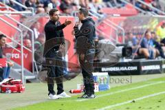 2. Bundesliga - Fußball - FC Ingolstadt 04 - FC Erzgebirge Aue - Cheftrainer Stefan Leitl (FCI) streitet mit Schiedsrichter