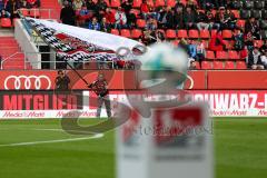 2. BL - Saison 2017/2018 - FC Ingolstadt 04 - MSV Duisburg - Fan - Fahne - Ball - Foto: Meyer Jürgen