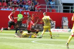 2. BL - Saison 2017/2018 - FC Ingolstadt 04 - 1. FC Union Berlin - Stefan Kutschke (#20 FCI) wird von Trimmel Christopher gefoult #28 gelb Berlin - Foto: Meyer Jürgen