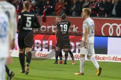 2. Bundesliga - Fußball - FC Ingolstadt 04 - 1. FC Heidenheim - Tor Jubel Sonny Kittel (10, FCI) mit Marcel Gaus (19, FCI)