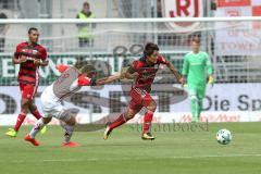 2. Bundesliga - Fußball - FC Ingolstadt 04 - SSV Jahn Regensburg - Zweikampf Andreas Geipl (8 Jahn) und Takahiro Sekine (22, FCI)