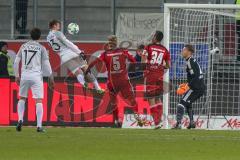 2. BL - Saison 2017/2018 - FC Ingolstadt 04 - VFL Bochum - Robert Tesche (#23 Bochum) köpft zum 0:1 Führungstreffer für Bochum ein - Orjan Nyland (#1 Torwart FCI) - Max Christiansen (#5 FCI) - Marvin Matip (#34 FCI) - Jubel - Foto: Meyer Jürgen