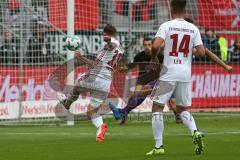 2. BL - Saison 2017/2018 - FC Ingolstadt 04 - FC Erzgebirge Aue - Marcel Gaus (#19 FCI) - Stefan Lex (#14 FCI) - Foto: Meyer Jürgen