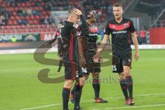 2. BL - Saison 2017/2018 - FC Ingolstadt 04 - SV Darmstadt 98 - Max Christiansen (#5 FCI) - Hauke Wahl (#25 FCI) - Marvin Matip (#34 FCI) - Foto: Meyer Jürgen