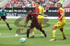 2. Bundesliga - Fußball - FC Ingolstadt 04 - 1. FC Union Berlin - 0:1 - Kampf um den Ball Pedersen Kristian (Union 6) Darío Lezcano (11, FCI) Torrejon Marc (Union 15)