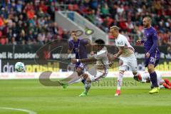2. Bundesliga - Fußball - FC Ingolstadt 04 - FC Erzgebirge Aue - Darío Lezcano (11, FCI) Torschuß, Sonny Kittel (10, FCI) Tiffert Christian (Aue 33)