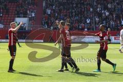 2. Bundesliga - Fußball - FC Ingolstadt 04 - DSC Armenia Bielefeld - Tor Jubel 2:1 Robert Leipertz (13, FCI) Stefan Kutschke (20, FCI) Tobias Schröck (21, FCI) Marvin Matip (34, FCI)