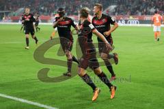 2. Bundesliga - Fußball - FC Ingolstadt 04 - SV Darmstadt 98 - 3:0 - Tor Jubel Thomas Pledl (30, FCI) trifft zum 3:0, Marvin Matip (34, FCI) Hauke Wahl (25, FCI)