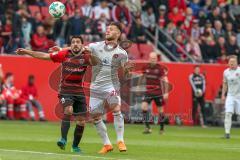 2. BL - Saison 2017/2018 - FC Ingolstadt 04 -1. FC Nürnberg - Almog Cohen (#8 FCI) - Löwen Eduard (#38 Nürnberg) - Foto: Meyer Jürgen